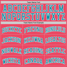 Charger l'image dans la galerie, Custom Neon Pink Teal-White Authentic Basketball Jersey