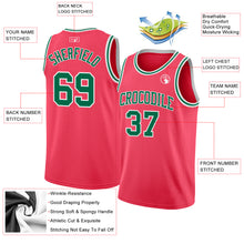 Загрузить изображение в средство просмотра галереи, Custom Neon Pink Kelly Green-White Authentic Basketball Jersey