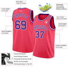 Загрузить изображение в средство просмотра галереи, Custom Neon Pink Purple-White Authentic Basketball Jersey
