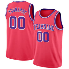 Загрузить изображение в средство просмотра галереи, Custom Neon Pink Purple-White Authentic Basketball Jersey