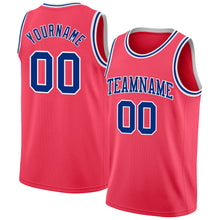 Загрузить изображение в средство просмотра галереи, Custom Neon Pink Royal-White Authentic Basketball Jersey