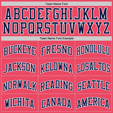 Laden Sie das Bild in den Galerie-Viewer, Custom Neon Pink Navy-White Authentic Basketball Jersey