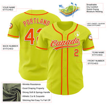 Laden Sie das Bild in den Galerie-Viewer, Custom Neon Yellow Orange-White Authentic Baseball Jersey