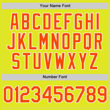 Laden Sie das Bild in den Galerie-Viewer, Custom Neon Yellow Orange-White Authentic Baseball Jersey