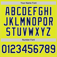 Laden Sie das Bild in den Galerie-Viewer, Custom Neon Yellow Navy-White Authentic Baseball Jersey