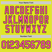 Laden Sie das Bild in den Galerie-Viewer, Custom Neon Yellow Pink-Black Authentic Baseball Jersey