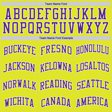 Laden Sie das Bild in den Galerie-Viewer, Custom Neon Yellow Purple-White Authentic Basketball Jersey