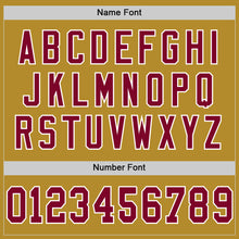 Load image into Gallery viewer, Custom Old Gold Maroon-White Mesh Authentic Throwback Football Jersey