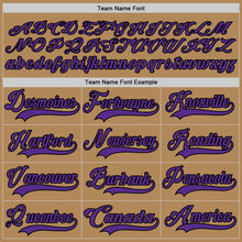 Загрузить изображение в средство просмотра галереи, Custom Old Gold Purple-Black Hockey Lace Neck Jersey
