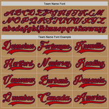 Загрузить изображение в средство просмотра галереи, Custom Old Gold Red-Navy Hockey Lace Neck Jersey