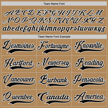 Load image into Gallery viewer, Custom Old Gold Black-White Hockey Jersey