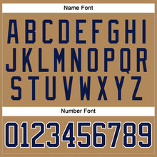 Load image into Gallery viewer, Custom Old Gold Navy-White Hockey Jersey