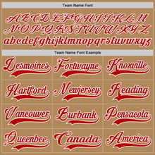 Загрузить изображение в средство просмотра галереи, Custom Old Gold Red-White Hockey Jersey
