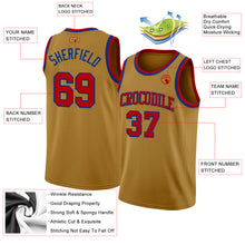 Charger l'image dans la galerie, Custom Old Gold Red-Royal Authentic Basketball Jersey