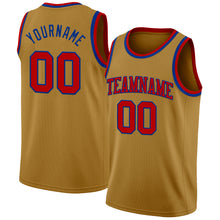 Charger l'image dans la galerie, Custom Old Gold Red-Royal Authentic Basketball Jersey