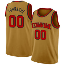 Charger l'image dans la galerie, Custom Old Gold Red-Black Authentic Basketball Jersey