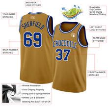 Charger l'image dans la galerie, Custom Old Gold Royal-White Authentic Basketball Jersey