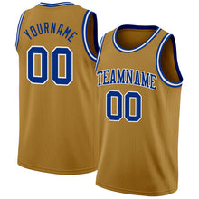 Charger l'image dans la galerie, Custom Old Gold Royal-White Authentic Basketball Jersey