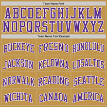 Charger l'image dans la galerie, Custom Old Gold Purple-White Authentic Basketball Jersey