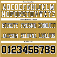 Load image into Gallery viewer, Custom Old Gold Black-White Authentic Football Jersey