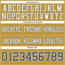 Laden Sie das Bild in den Galerie-Viewer, Custom Old Gold Steel Gray-White Authentic Football Jersey