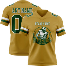 Laden Sie das Bild in den Galerie-Viewer, Custom Old Gold Green-White Authentic Football Jersey