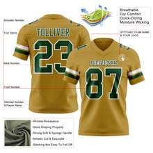 Laden Sie das Bild in den Galerie-Viewer, Custom Old Gold Green-White Authentic Football Jersey