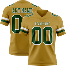 Laden Sie das Bild in den Galerie-Viewer, Custom Old Gold Green-White Authentic Football Jersey