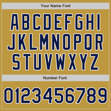 Load image into Gallery viewer, Custom Stitched Old Gold Navy-White Baseball Pullover Sweatshirt Hoodie