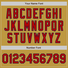 Load image into Gallery viewer, Custom Stitched Old Gold Red-Navy Baseball Pullover Sweatshirt Hoodie