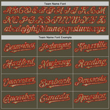 Load image into Gallery viewer, Custom Olive Camo-Red Mesh Authentic Throwback Salute To Service Baseball Jersey