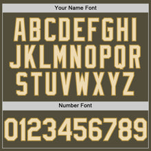 Load image into Gallery viewer, Custom Olive Cream-Old Gold Mesh Authentic Throwback Salute To Service Baseball Jersey