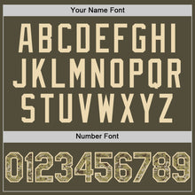 Load image into Gallery viewer, Custom Olive Camo-Cream Mesh Authentic Throwback Salute To Service Baseball Jersey