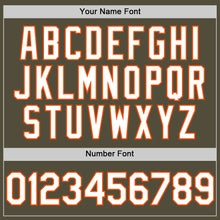 Load image into Gallery viewer, Custom Olive White-Orange Mesh Authentic Throwback Salute To Service Baseball Jersey