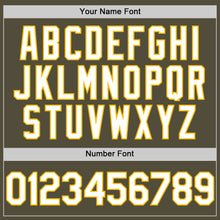 Load image into Gallery viewer, Custom Olive White-Gold Mesh Authentic Throwback Salute To Service Baseball Jersey