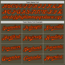 Load image into Gallery viewer, Custom Olive Black-Orange Mesh Authentic Throwback Salute To Service Baseball Jersey