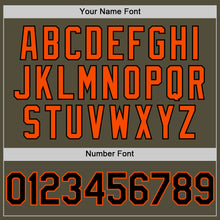 Load image into Gallery viewer, Custom Olive Black-Orange Mesh Authentic Throwback Salute To Service Baseball Jersey