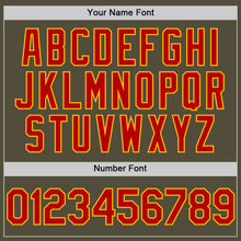 Load image into Gallery viewer, Custom Olive Red-Gold Mesh Authentic Throwback Salute To Service Baseball Jersey