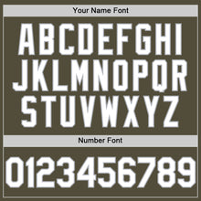 Load image into Gallery viewer, Custom Olive White-Gray Mesh Authentic Throwback Salute To Service Baseball Jersey