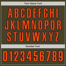 Load image into Gallery viewer, Custom Olive Orange-Black Authentic Salute To Service Baseball Jersey