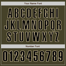 Load image into Gallery viewer, Custom Olive Black-Cream Authentic Salute To Service Baseball Jersey