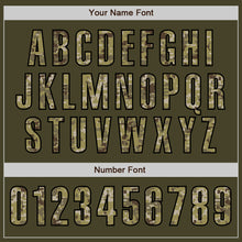 Load image into Gallery viewer, Custom Olive Camo Black-Cream Authentic Salute To Service Baseball Jersey