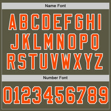 Laden Sie das Bild in den Galerie-Viewer, Custom Olive Orange-White Mesh Authentic Throwback Salute To Service Football Jersey