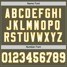 Charger l'image dans la galerie, Custom Olive White-Gold Mesh Authentic Throwback Salute To Service Football Jersey