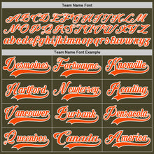 Load image into Gallery viewer, Custom Olive Orange-White Salute To Service Hockey Lace Neck Jersey