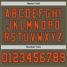 Загрузить изображение в средство просмотра галереи, Custom Olive Orange-Navy Mesh Authentic Throwback Salute To Service Football Jersey