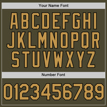 Загрузить изображение в средство просмотра галереи, Custom Olive Old Gold-Black Authentic Throwback Salute To Service Baseball Jersey