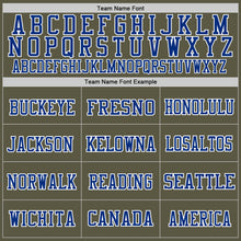 Загрузить изображение в средство просмотра галереи, Custom Olive Royal-White Mesh Authentic Salute To Service Football Jersey