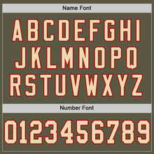 Laden Sie das Bild in den Galerie-Viewer, Custom Olive Cream-Red Mesh Authentic Salute To Service Football Jersey