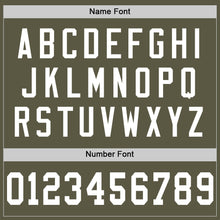 Laden Sie das Bild in den Galerie-Viewer, Custom Olive White Mesh Authentic Salute To Service Football Jersey